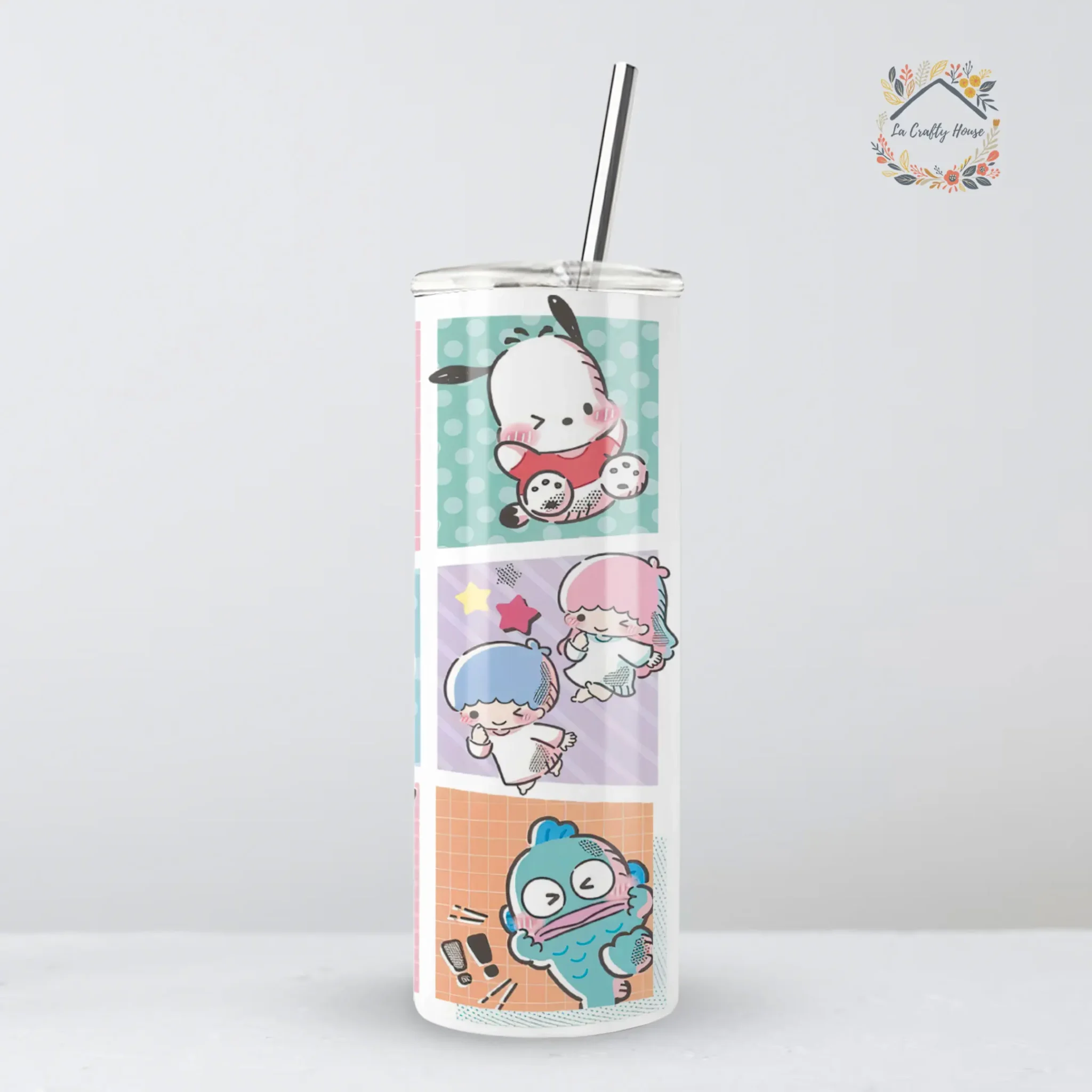 Tumbler 20oz Kawaii Besties by La Crafty House