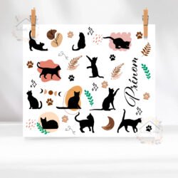 Tumbler Skynny 20oz Vie de Chat by La Crafy House