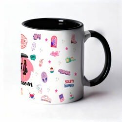 Mug 11oz K-Drama Lover, bicolore noir by La Crafty House