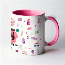 Mug 11oz K-Drama Lover, bicolore rose by La Crafty House