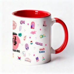 Mug 11oz K-Drama Lover, bicolore rouge by La Crafty House