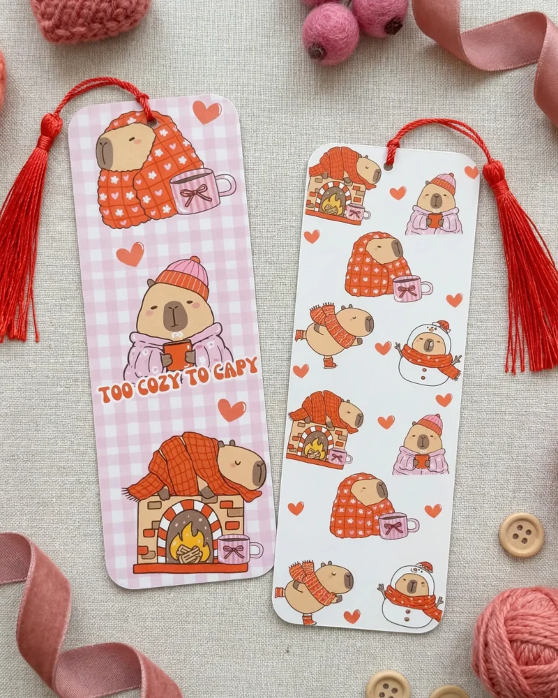 Marque-page Too Cozy To Capy by La Crafty House
