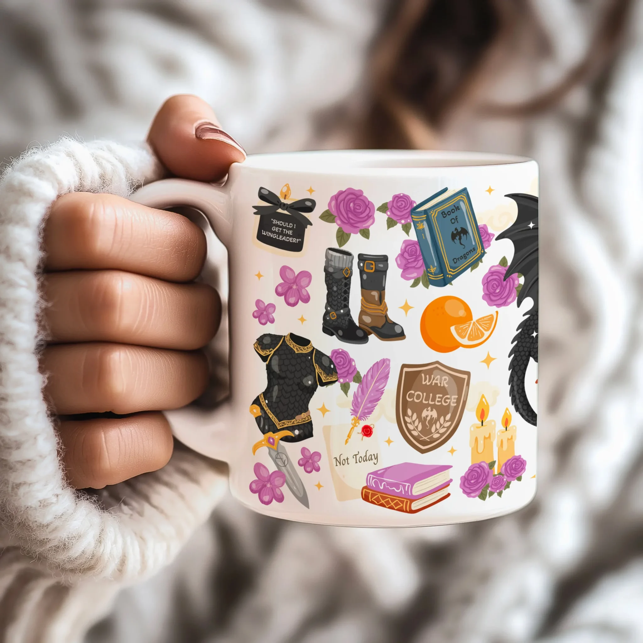 Mug 11oz Dragon Bloom by La Crafty House