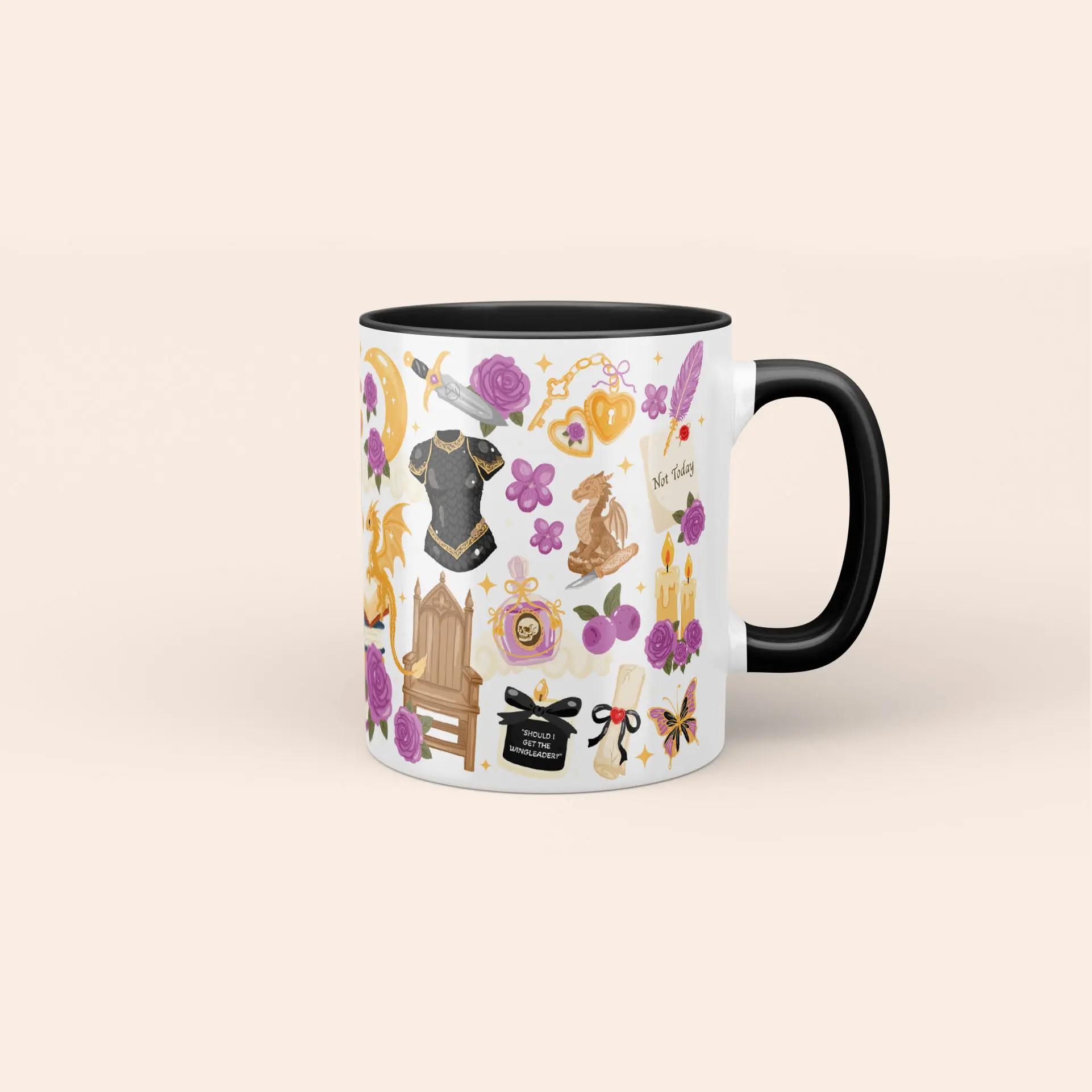 Mug 11oz Dragon Bloom by La Crafty House