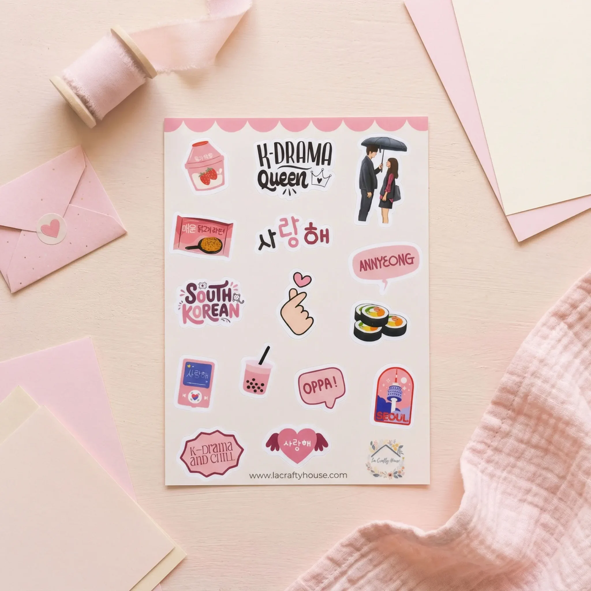 Planche de stickers K-Drama Queen by La Crafty House