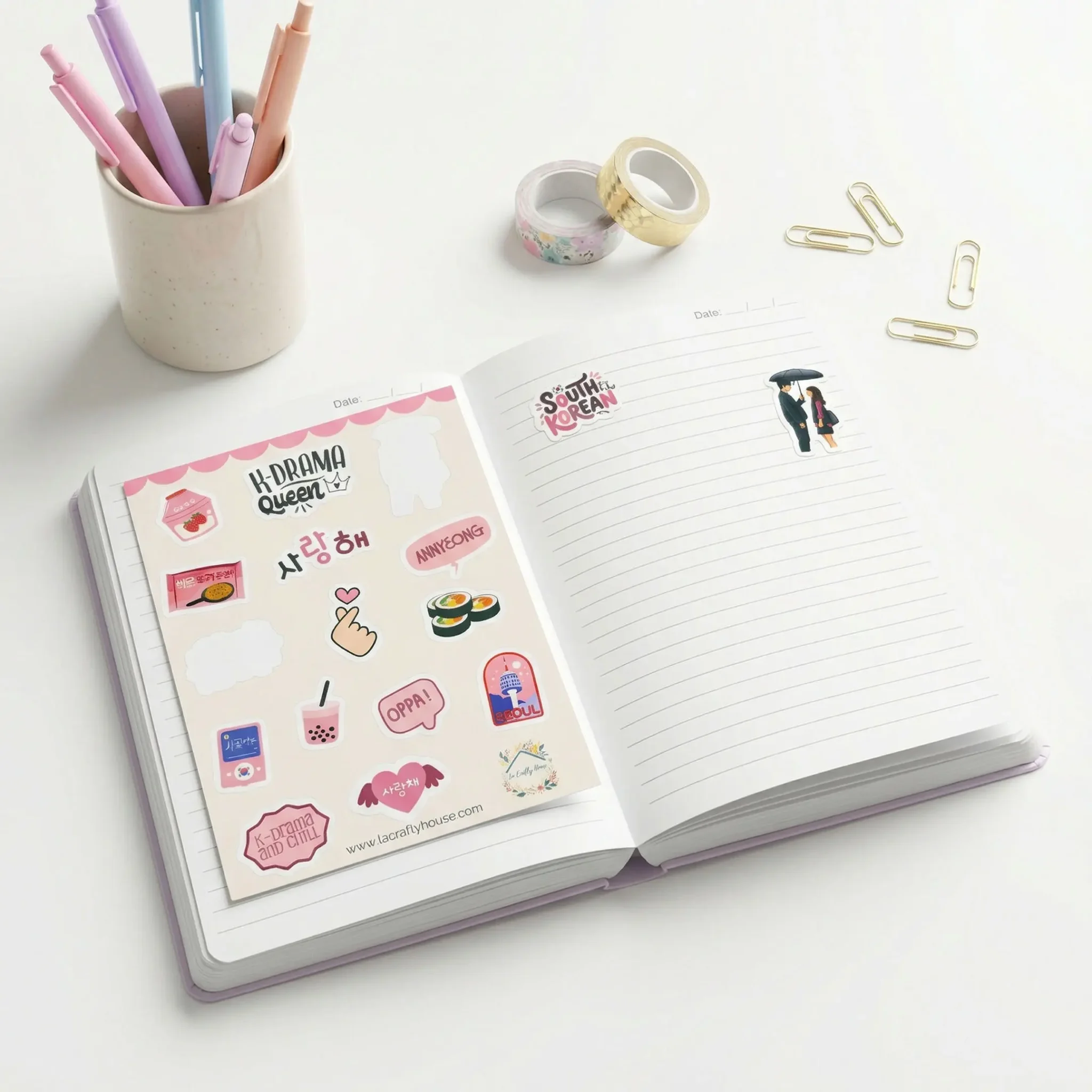 Planche de stickers K-Drama Queen by La Crafty House