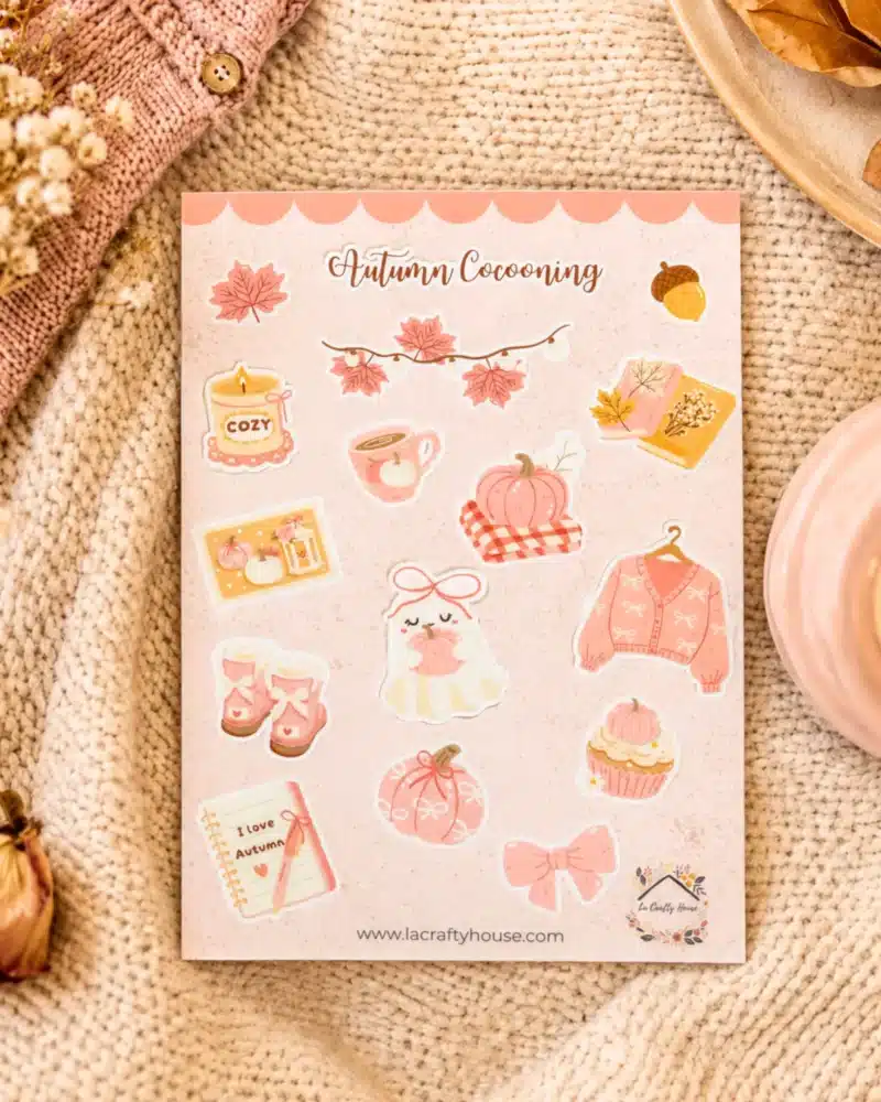 Planche de stickers Autumn Cocooning by La Crafty House