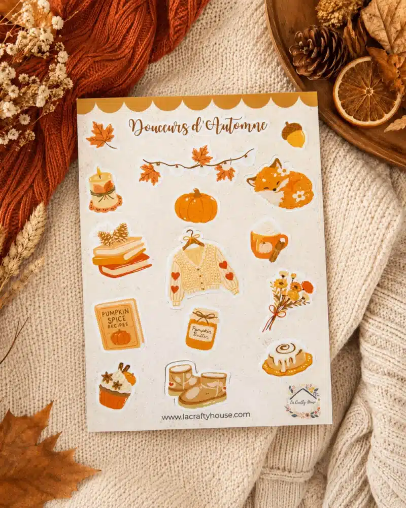 Planche de stickers Douceurs d’automne 8 Planche de stickers Douceurs d’automne by La Crafty House