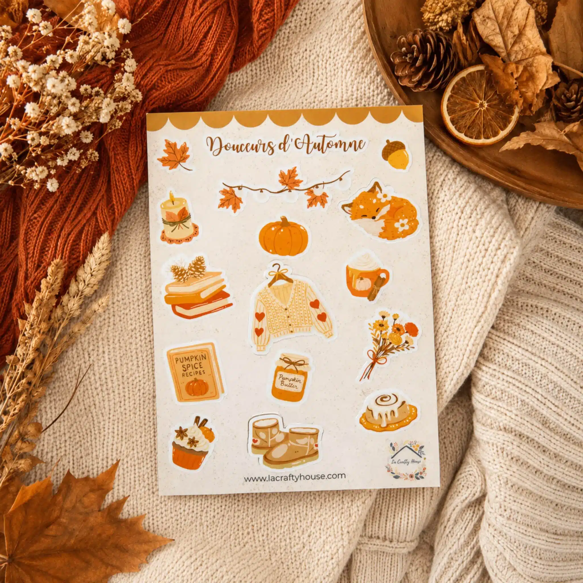 Planche de stickers Douceurs d’automne by La Crafty House