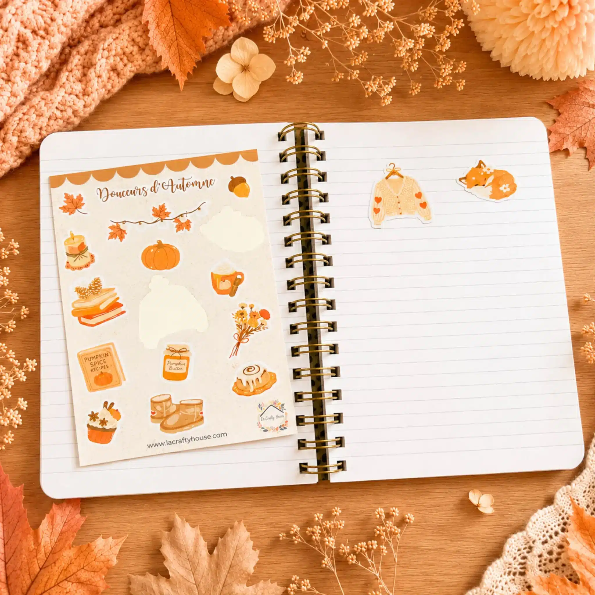 Planche de stickers Douceurs d’automne by La Crafty House