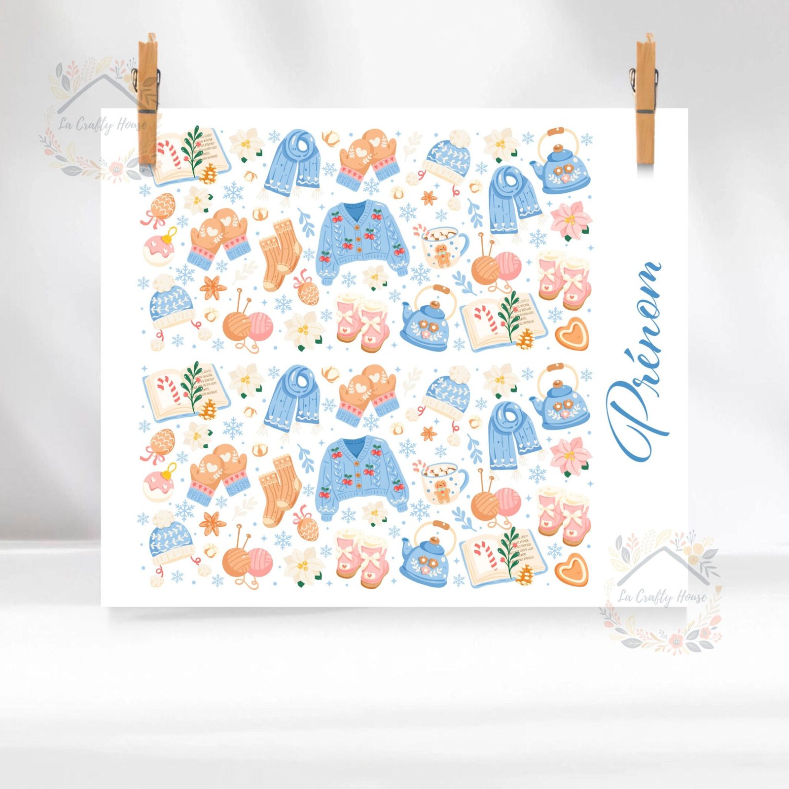 Tumbler 20oz - Hiver Cocooning by La Crafty House