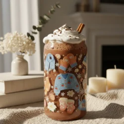 Gobelet canette transparent 16oz UVDTF - Winter Vibes by La Crafty House