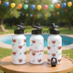 Gourde enfant en aluminium 600 ml - Petite Renarde by La Crafty House