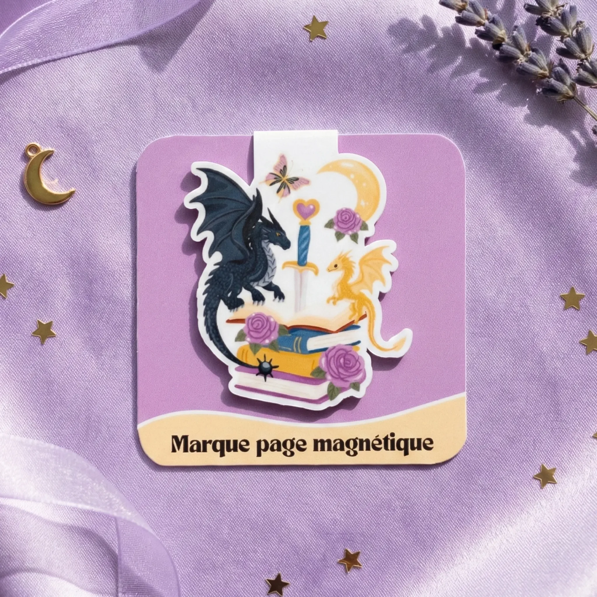 Marque-page magnétique Dragon Bloom by La Crafty House