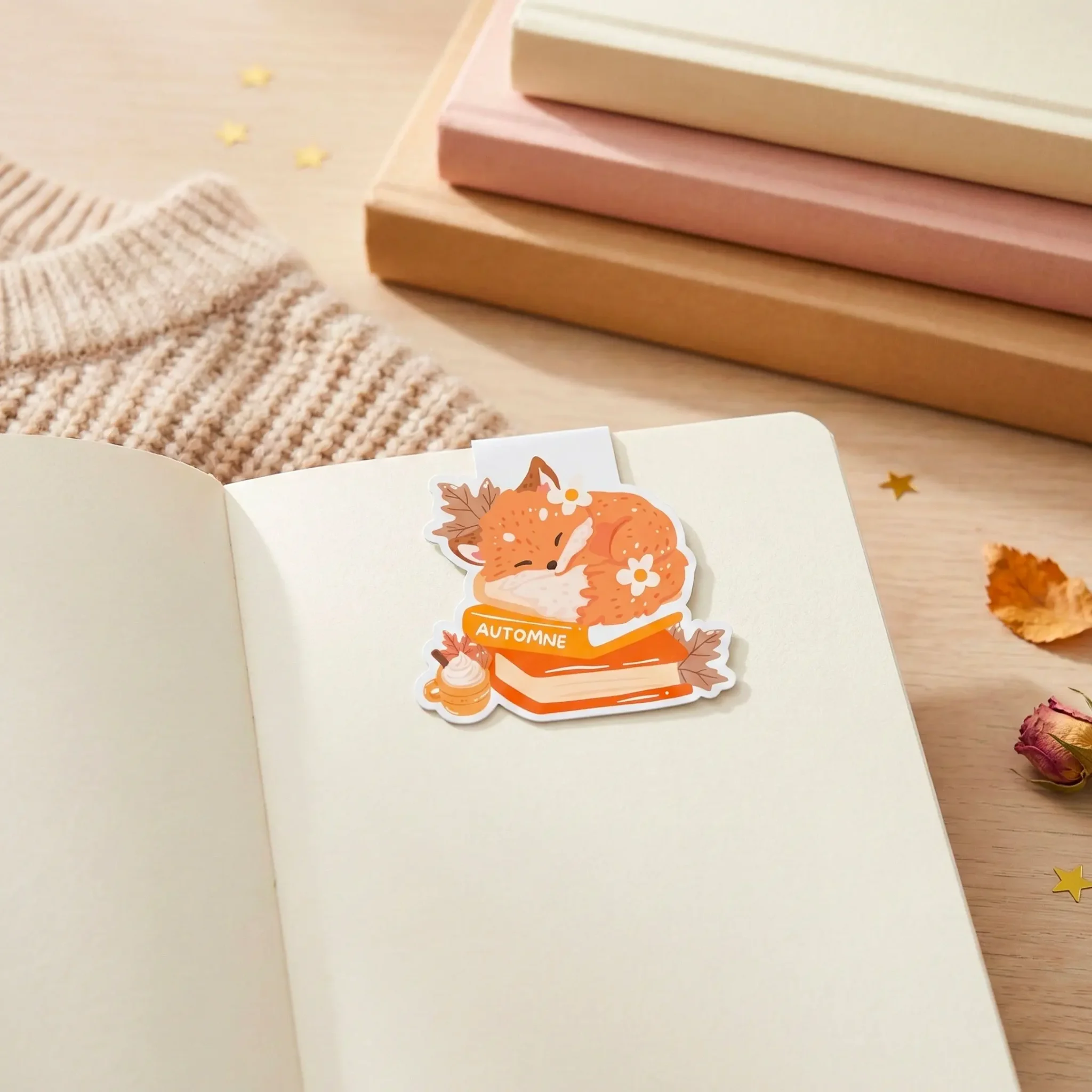 Marque-page magnétique Renard Automne by La Crafty House