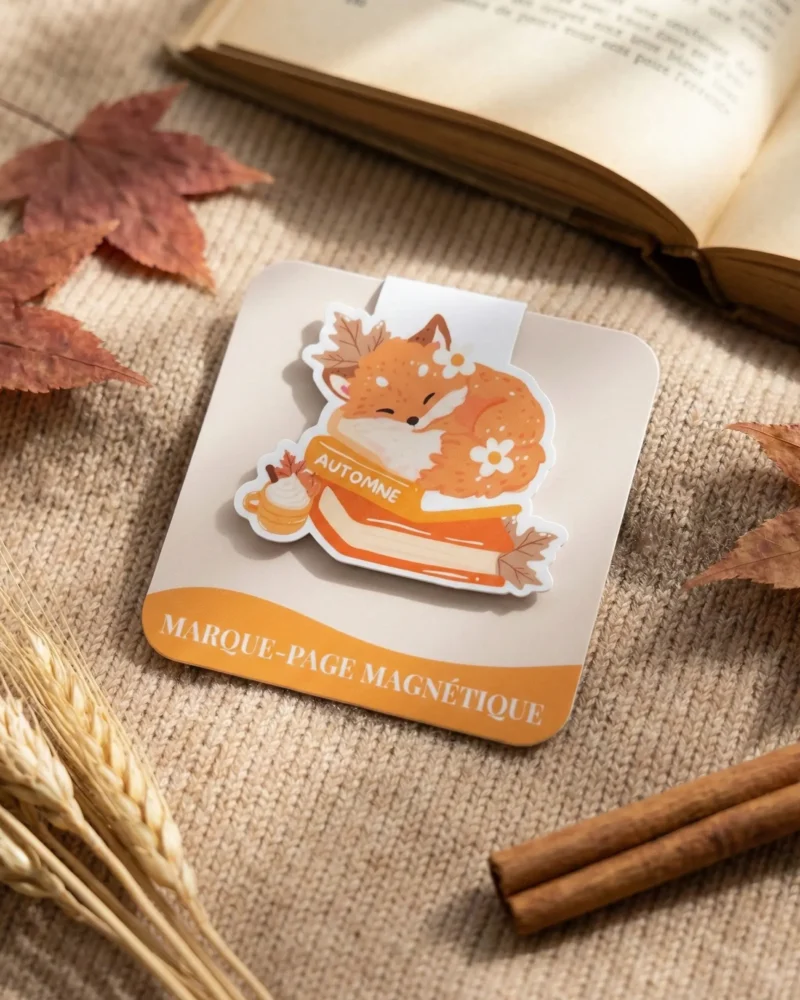 Marque-page magnétique Renard Automne by La Crafty House