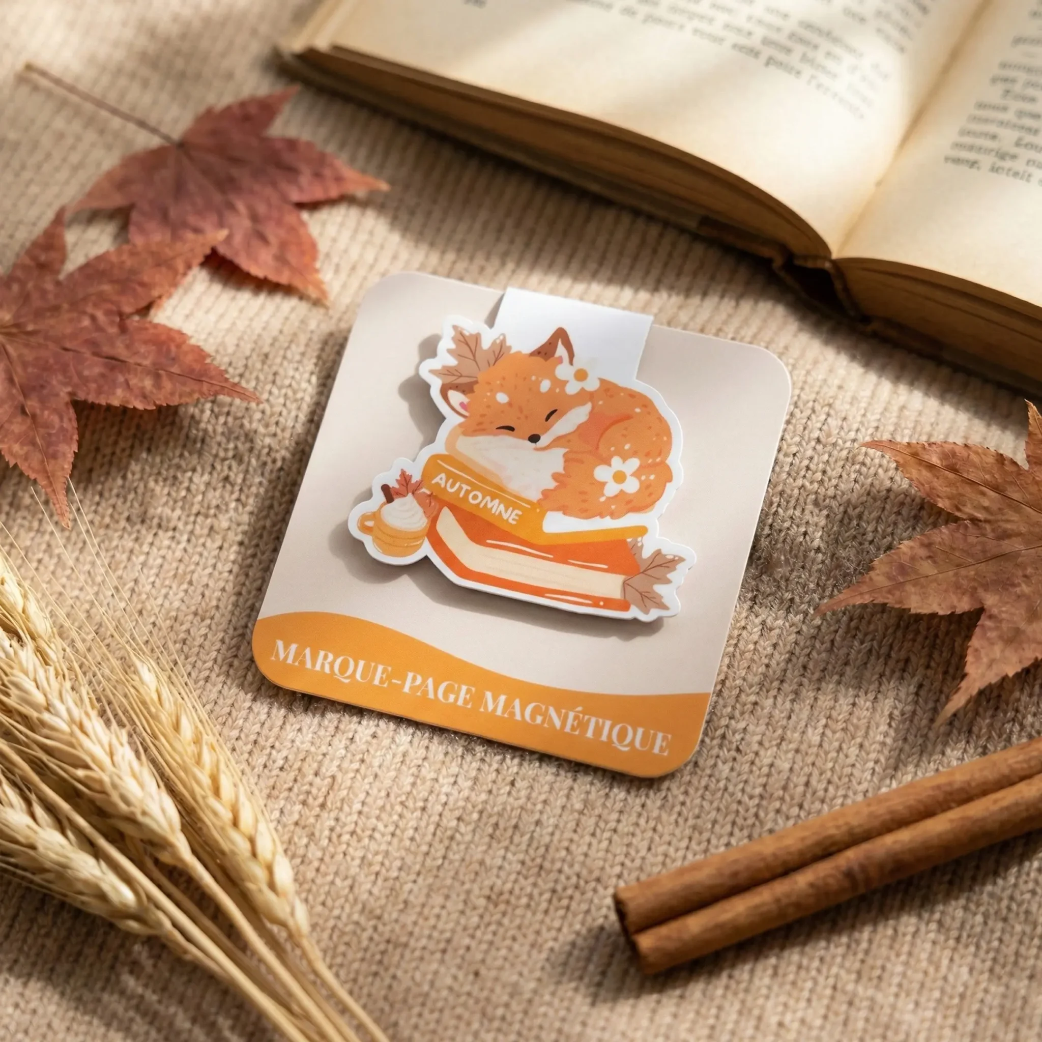Marque-page magnétique Renard Automne by La Crafty House