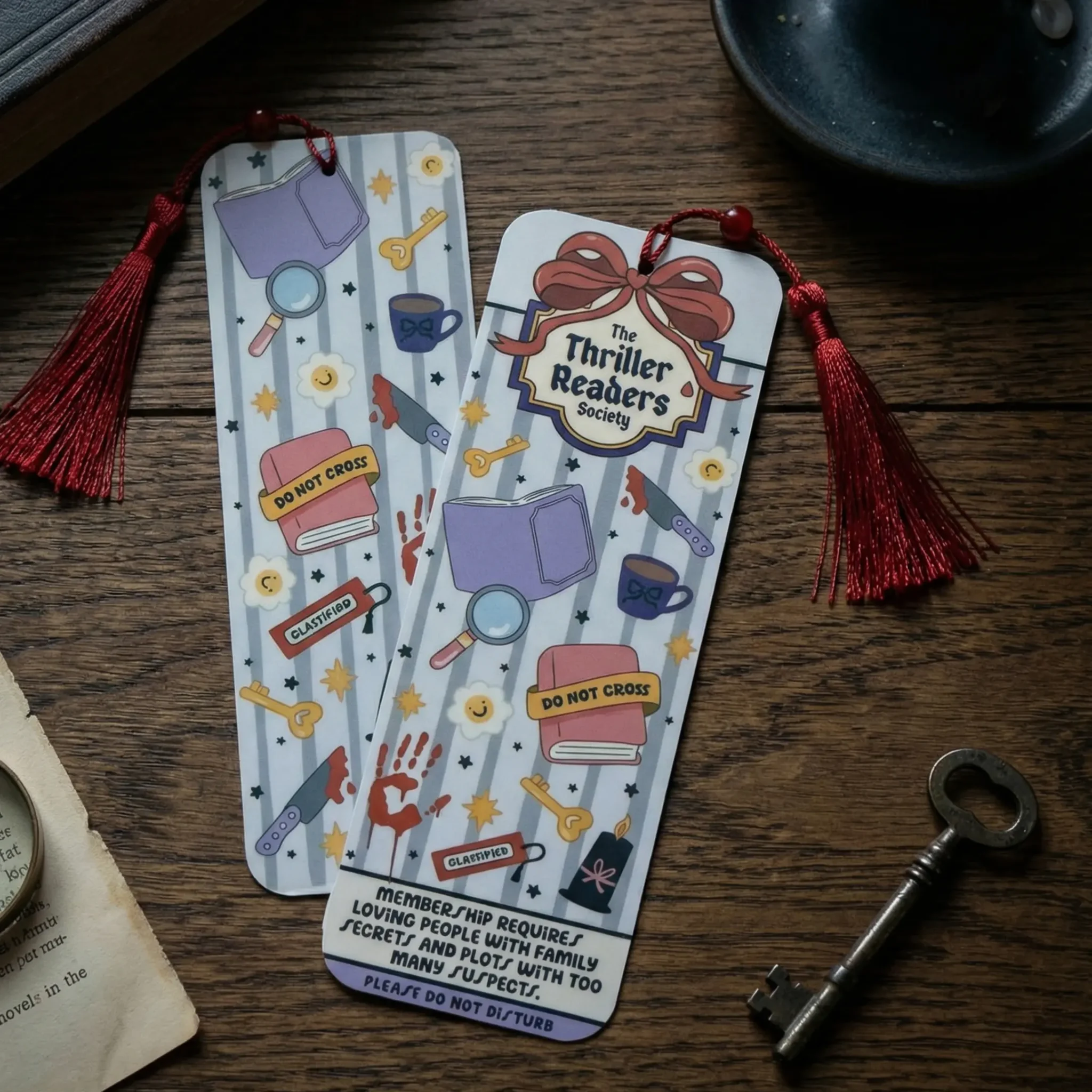 Marque-page Thriller Readers Society by La Crafty House