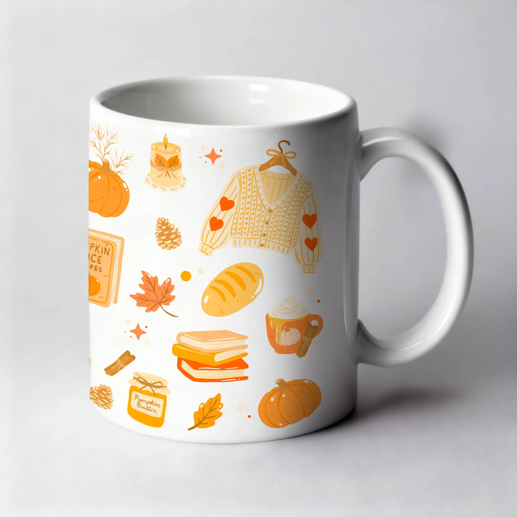 Mug 11oz Douceurs d’automne Cosy V1 Blanc by La Crafty House