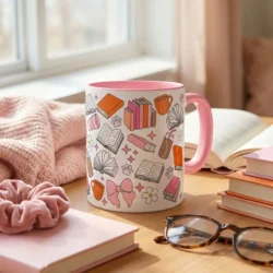 Mug 11 oz Bookish Vibes by La Crafty House
