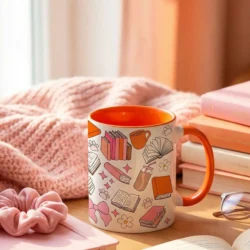 Mug 11 oz Bookish Vibes by La Crafty House