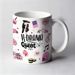 Mug 11oz K-Drama Queen Blanc by La Crafty House
