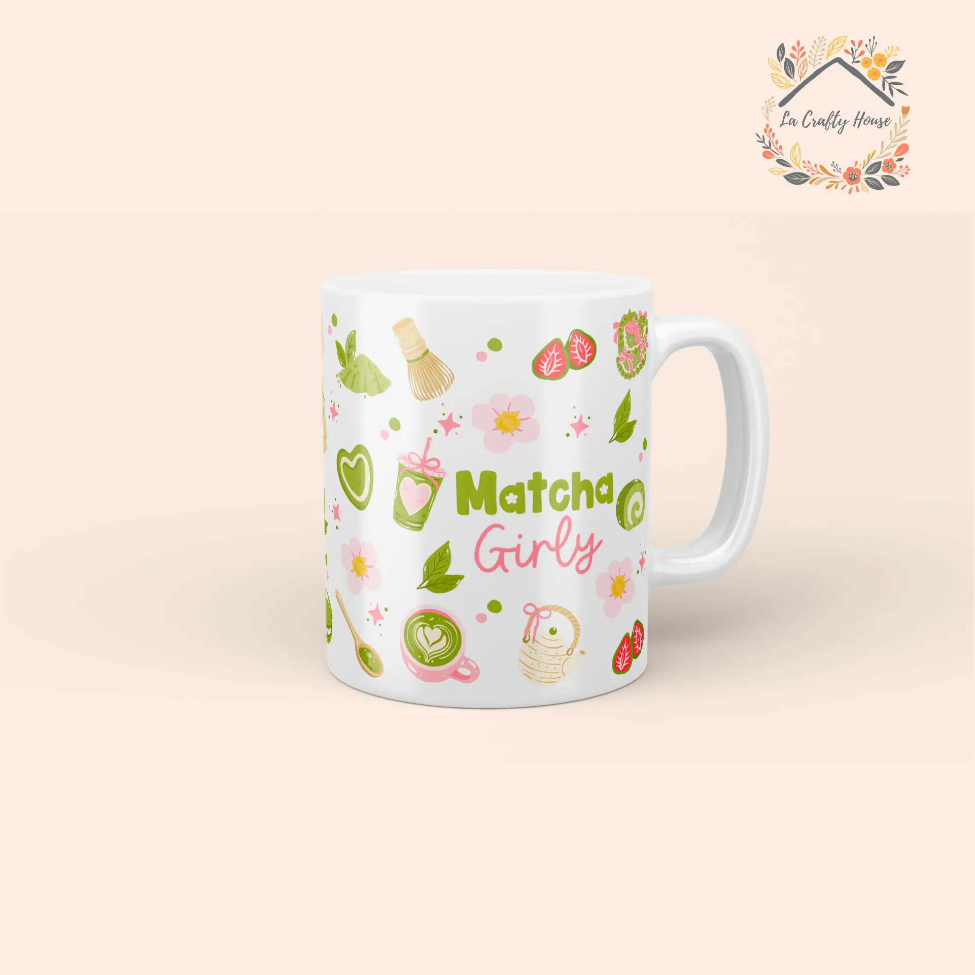 Mug 11oz Matcha Girly by La Crafty House