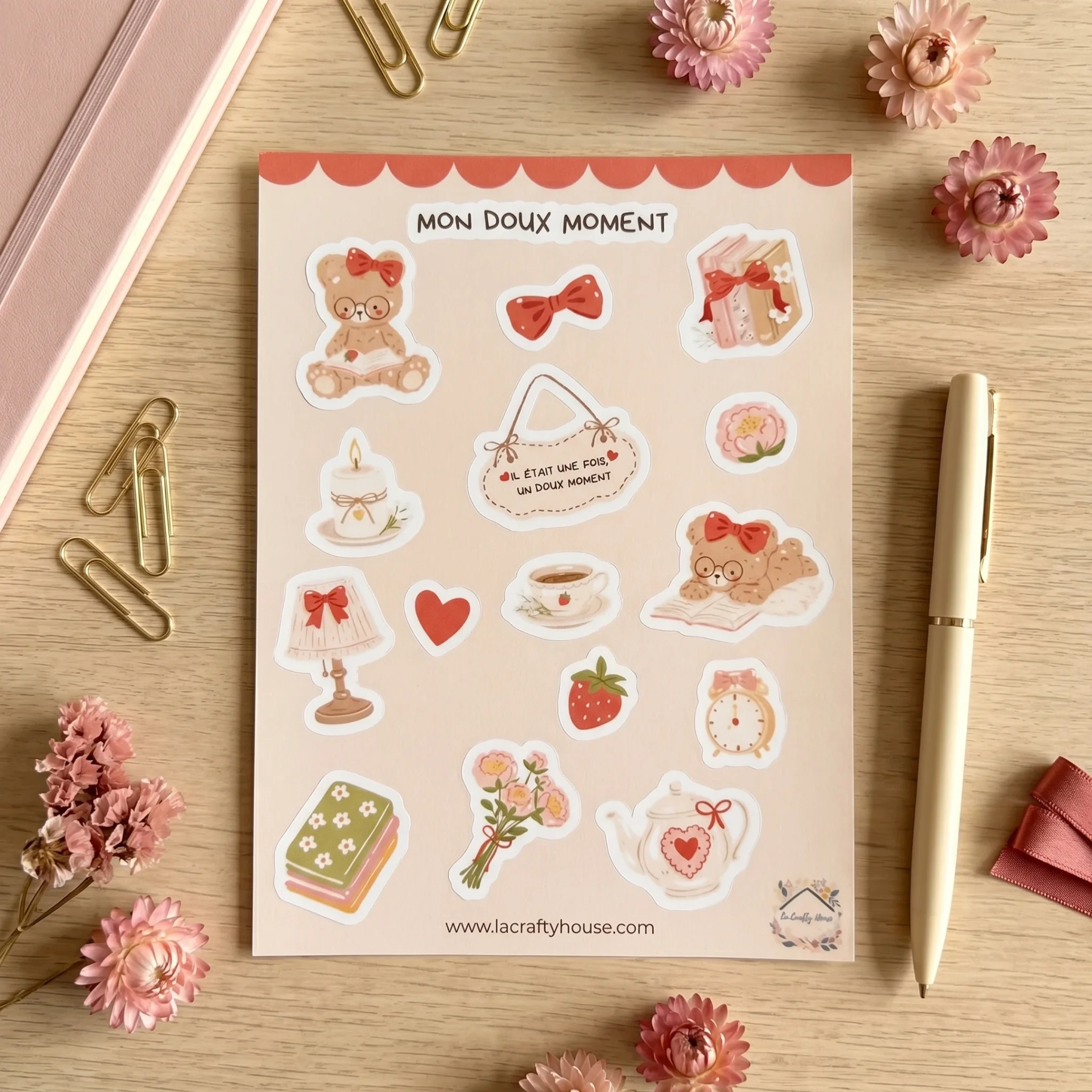 Planche de Stickers Mon doux moment by La Crafty House