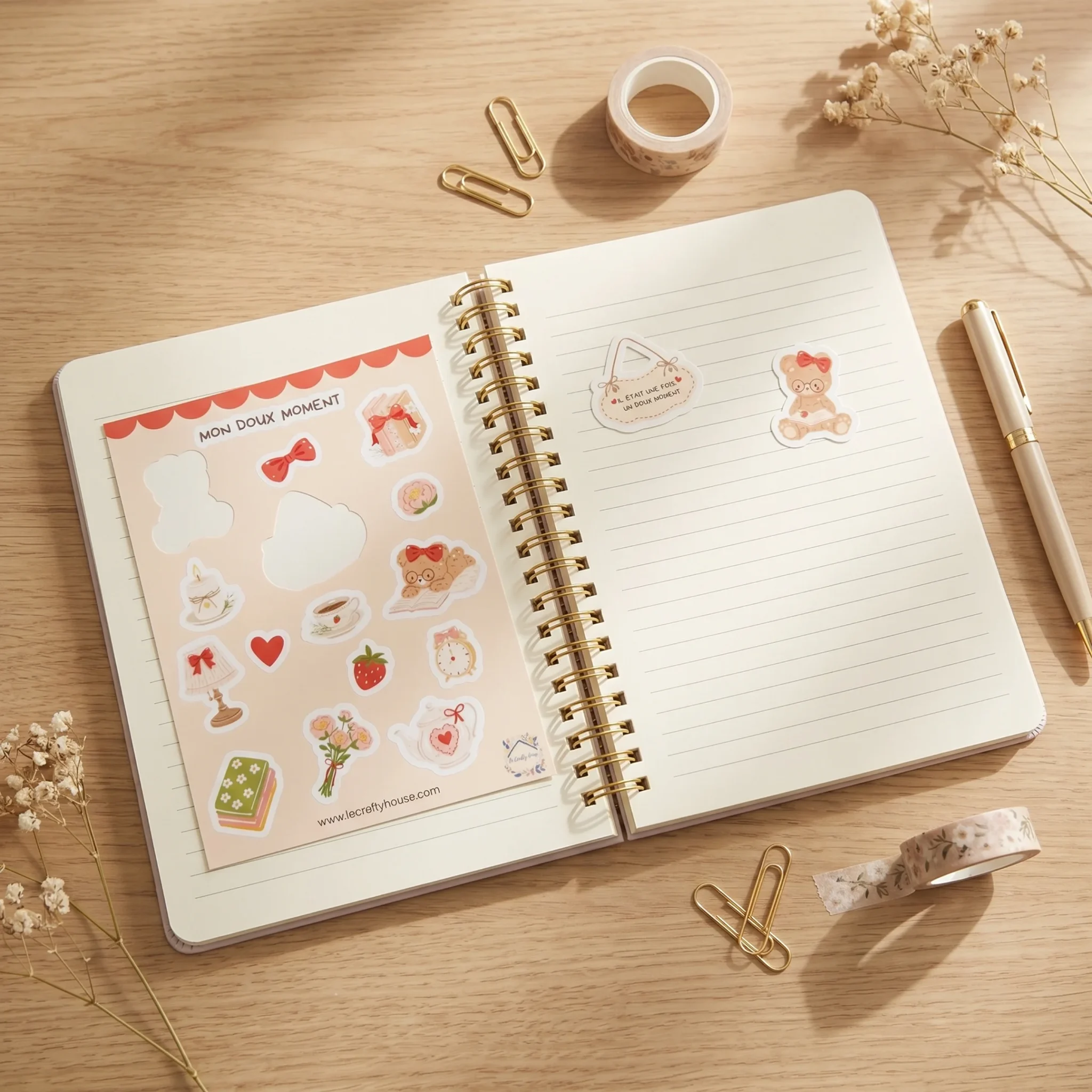 Planche de Stickers Mon doux moment by La Crafty House