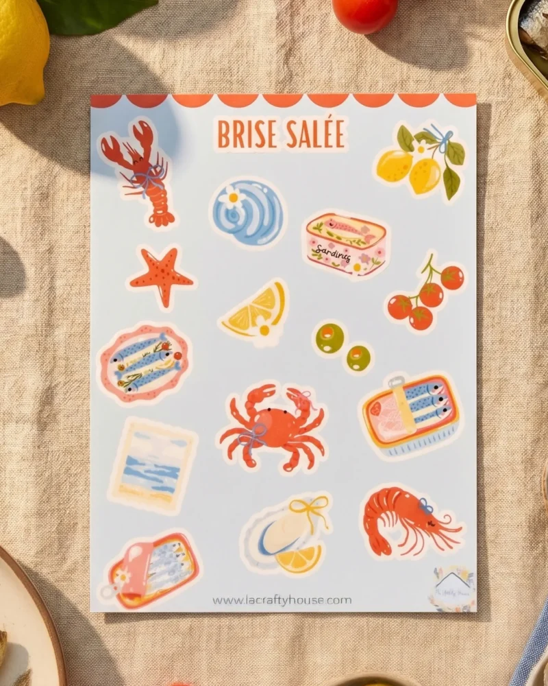 Planche de Stickers Brise Salée by La Crafty House