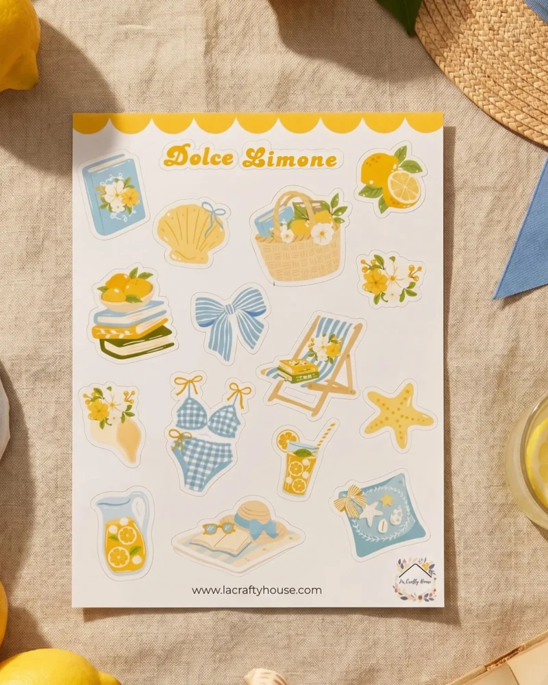 Planche de Stickers Dolce Limone by La Crafty House